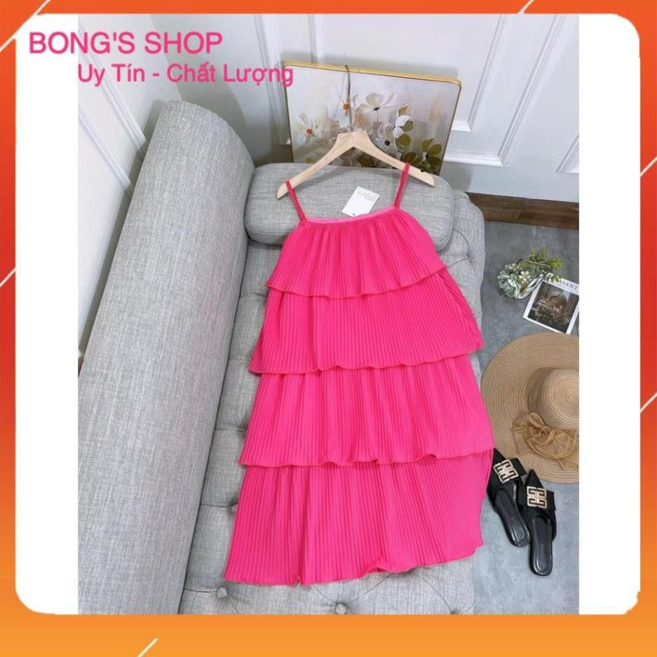 [SALE_50%], Váy 2 dây nữ, Đầm hai dây nữ hồng cực xinh, chất voan đũi tàu bao đẹp . | BigBuy360 - bigbuy360.vn