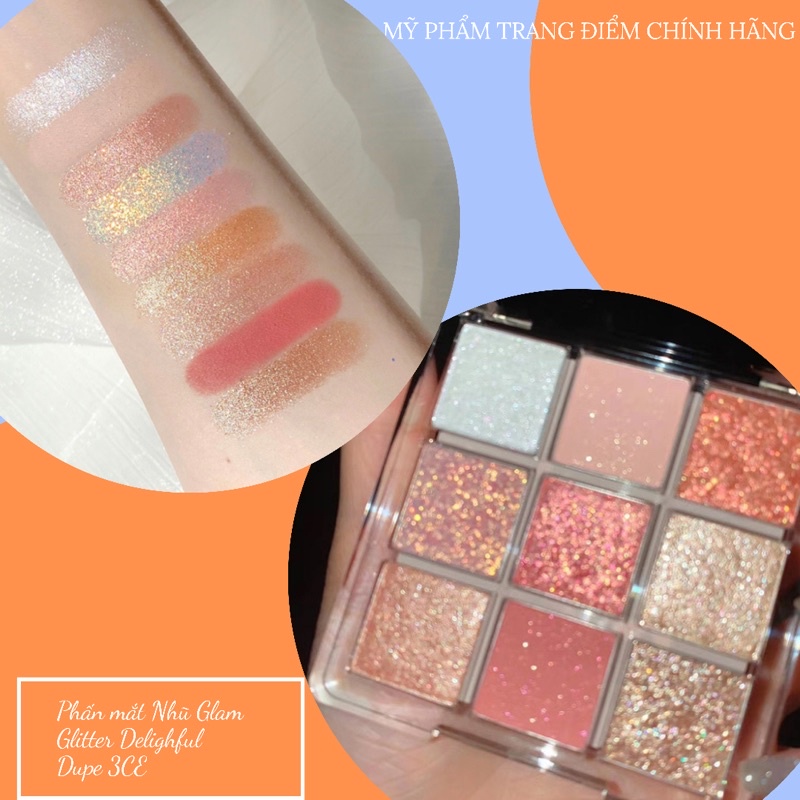 Phấn Mắt Nhũ Trang Điểm Ngọt Ngào, Tự Nhiên Shot Again Dupe 3CE 🎁 Makeup Eyeshadow