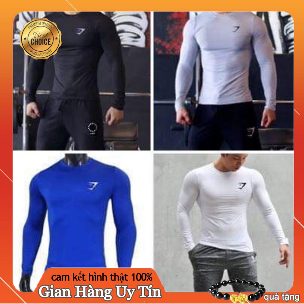 Áo giữ nhiệt nam gymstark chất liệu thun 4 chiều co dãn phù hợp đi chơi , tập gym, chơi thể thao Cao Cấp Mẫu Mới