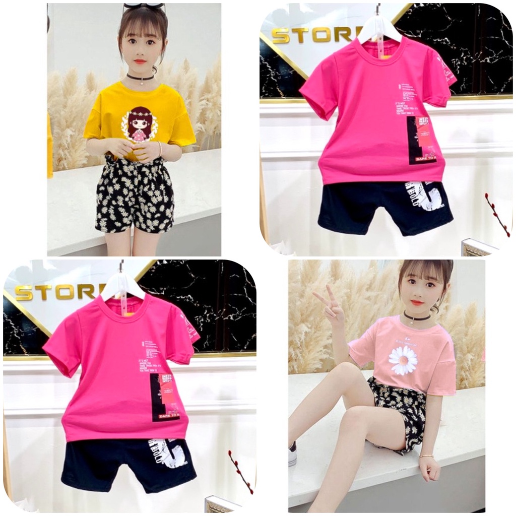Set bộ quần áo mùa hè &quot;mẫu mới&quot;  dành cho bé gái 18-45kg. MA52.