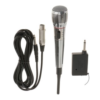 Micro karaoke không dây, 🍀 Free ship Mic hát karaoke không dây kết hợp có dây AK 308 cao cấp chống hú