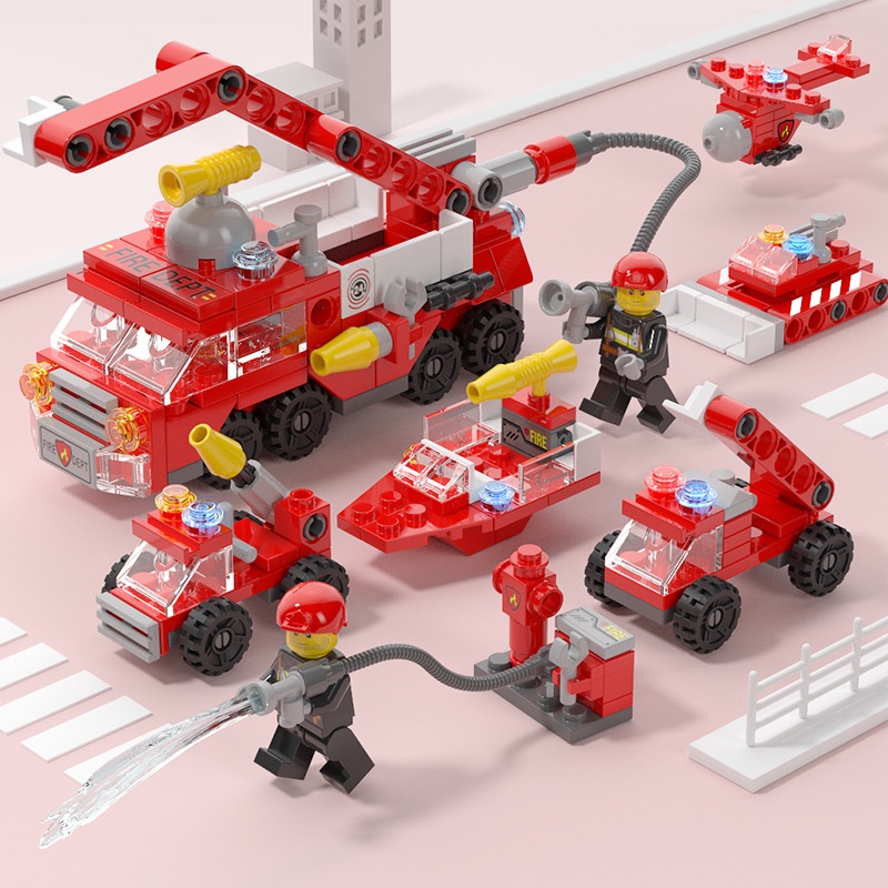 Đồ chơi lắp ráp lego xe cứu hoả 6 in 1 - đồ chơi trí tuệ cho bé
