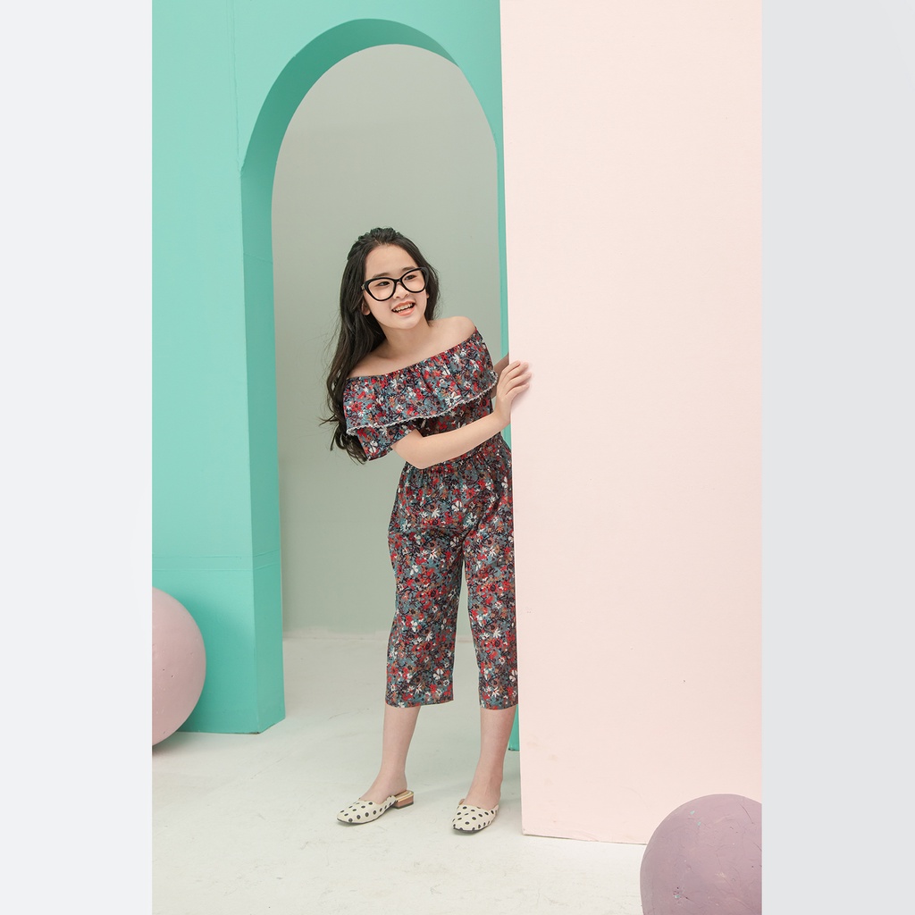 Jumpsuit JOOKYLI bé gái họa tiết hoa 14G0921