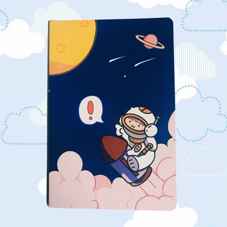 Sổ tay ghi chú dòng kẻ ngang Moka size A5 họa tiết Phi Hành Gia