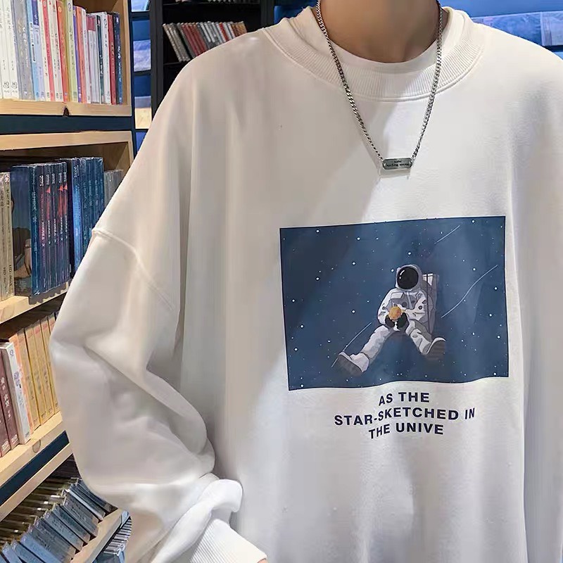 Áo sweater nỉ nam nữ form rộng unisex chất dày dặn hàng đẹp SWE05 | BigBuy360 - bigbuy360.vn