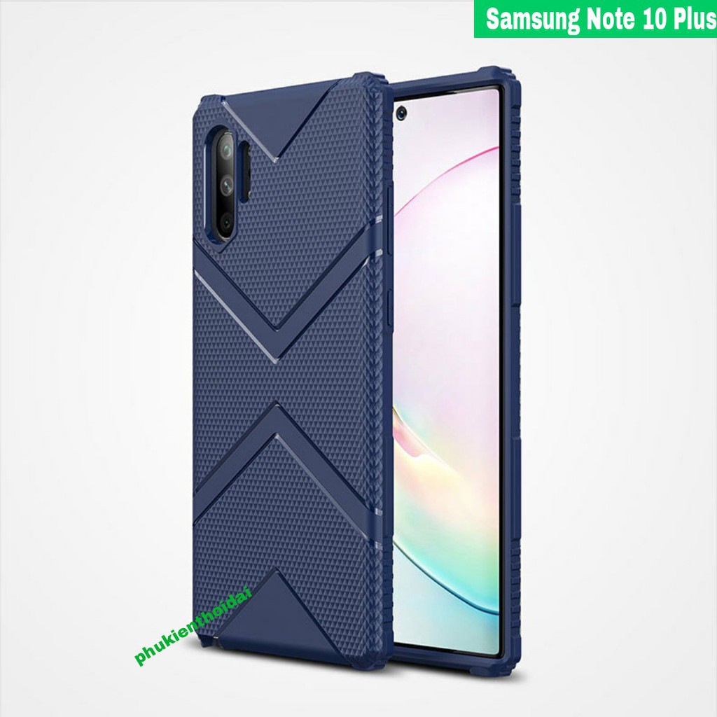 Ốp lưng Samsung Galaxy Note 10 Plus chống sốc vân sần kiểu dáng quân sự cao cấp siêu bền 1