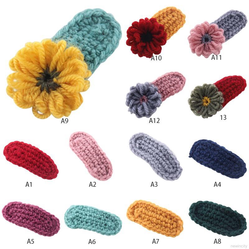 Kẹp tóc len xinh xắn cho bé gái