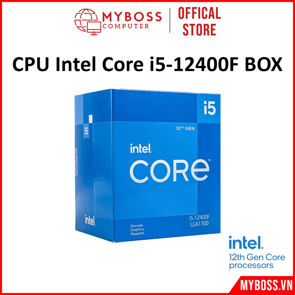 CPU Intel Core i5-12400F/ BOX / TRAY -TẶNG TẢN KHÍ COOLMOON P2 RGB Bảo hành chính hãng 36 tháng