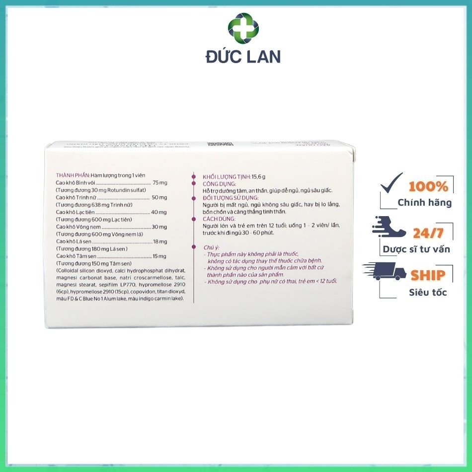 NIGHT QUEEN HỘP 30 VIÊN - HỖ TRỢ DƯỠNG TÂM, AN THẦN.