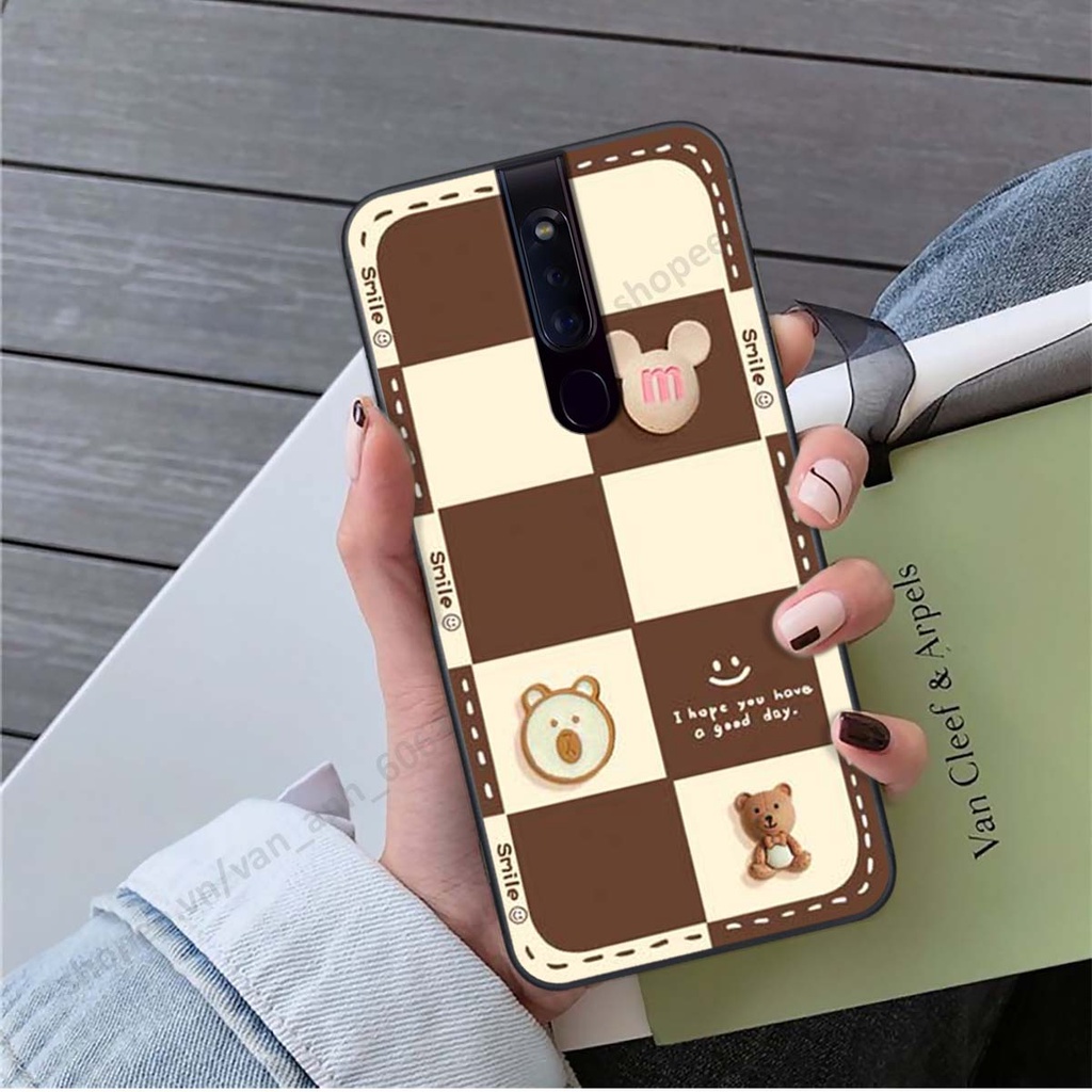 Ốp lưng Oppo F11 / F11 Pro hình 3D gấu, kẹo dễ thương siêu cute
