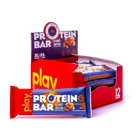 Thanh năng lượng Play Protein Bar 45gram - Vị bơ đậu phộng