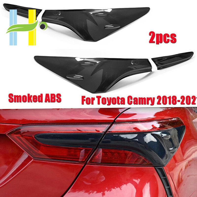 Bộ 4 ốp đèn đuôi xe hơi Toyota Camry 2018-2020 2021 bằng ABS màu đen