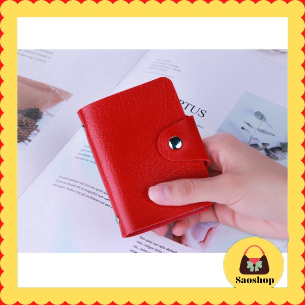 Ví đựng thẻ bằng trong suốt chất PVC 12 ngăn tiện dụng- saoshop