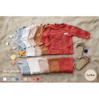 Bộ dài tay cài giữa quần cạp bo Cookie Babywear (0-3m / 3-6m)