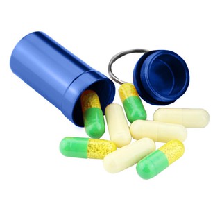 Lọ đựng thuốc uống dạng viên bằng chất liệu nhôm chống thấm nước có móc khóa tiện dụng