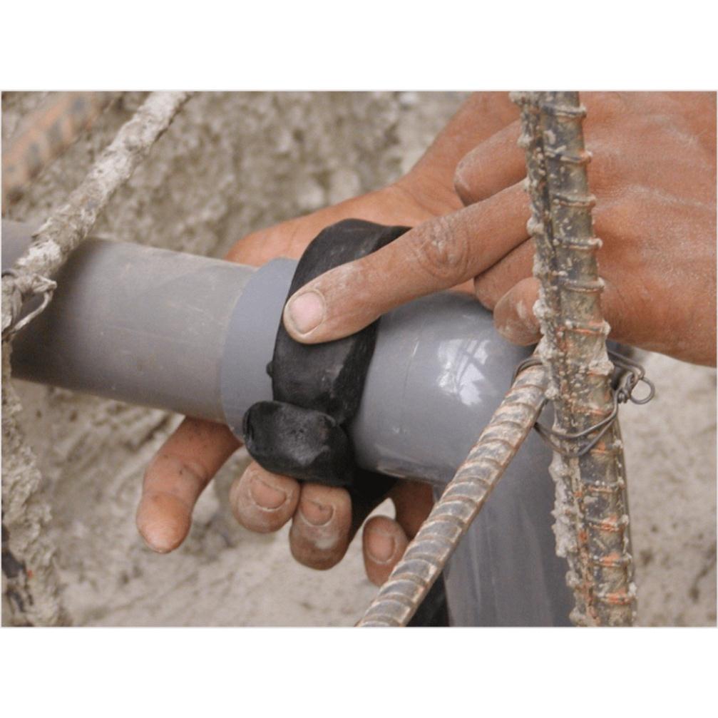 Hyperstop DB 2010 Cuộn 1m dài - Thanh cao su trương nở chống thấm mạch ngừng bê tông. Chèn cổ ống thoát sàn