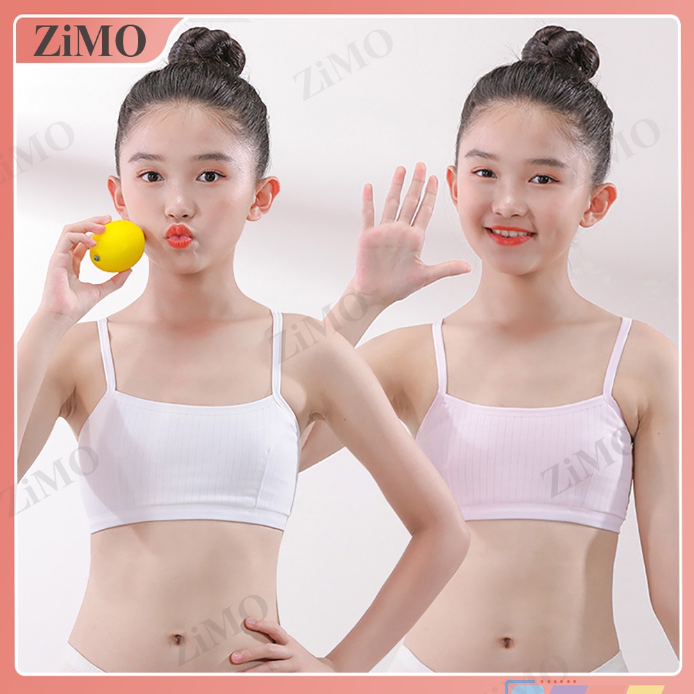 Zimo Áo Ngực Hai Lớp Phối Lưới Cho Bé Gái Tuổi Dậy Thì 30-50kg