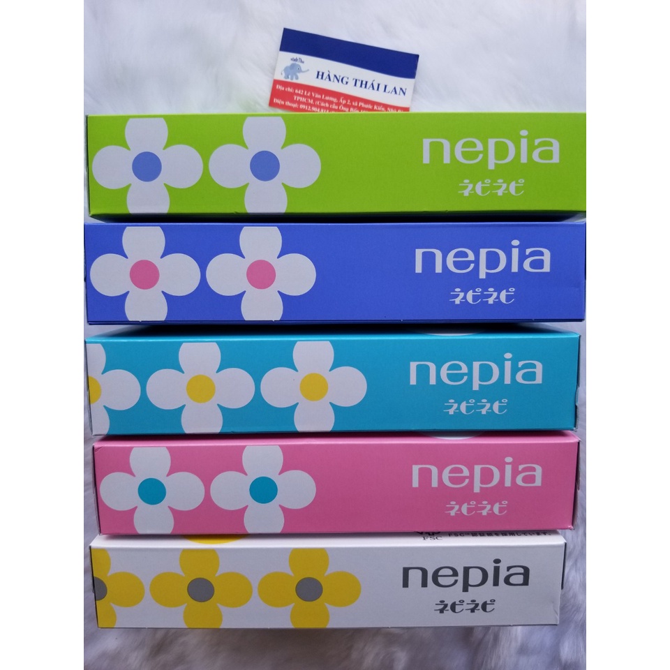 Set 5 Hộp Giấy Ăn Nepia Cao Cấp Nội Địa Nhật- Hộp khăn giấy Nhật Bản