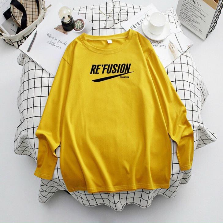 Áo Thun Tay Dài Refusion, form rộng, phù hơp cho nam nữ ATD21 - Áo Phông dài tay form rộng unisex Ulzzang | BigBuy360 - bigbuy360.vn