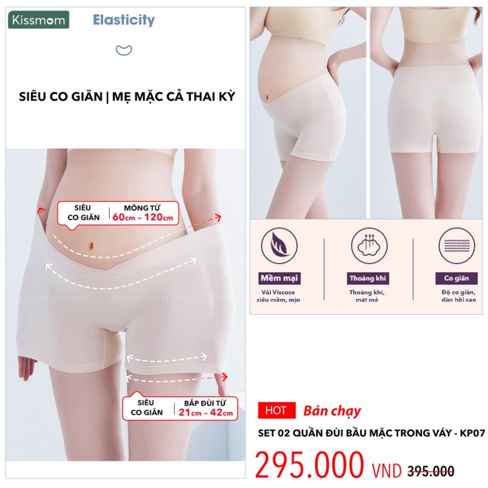 Quần Đùi Bầu Cạp Thấp Vải Siêu Mềm, Mịn, Mát, Mặc Nhẹ Như Không Mặc