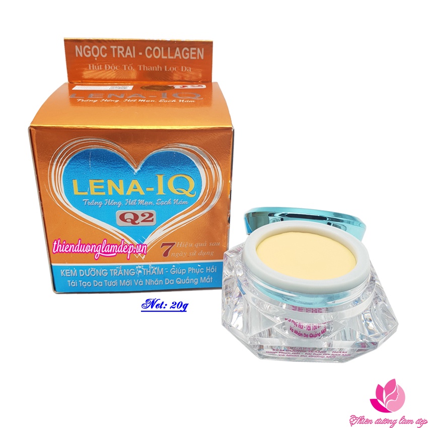 Kem dưỡng trắng, Thâm, Gúp phục hồi, Tái tạo da tươi mới và nhăn da quầng mắt Q2 LENA-IQ - 20g