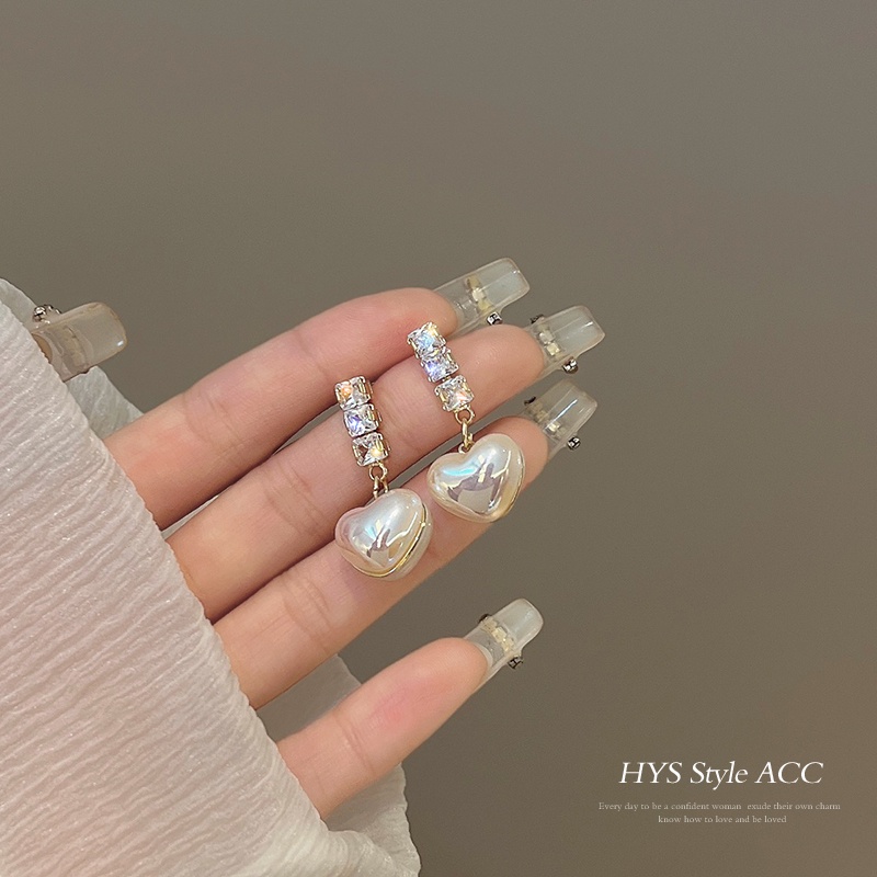 Khuyên Tai Hình Nàng Tiên Cá Đính Đá Zircon Phong Cách Hàn Quốc Sang Trọng Thời Trang 2022 S925