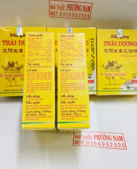 Dầu gừng THÁI DƯƠNG 24ml