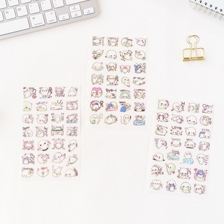 Tấm dán sticker cá heo xinh xắn dùng trang trí sổ, đồ dùng cá nhân xinh xắn