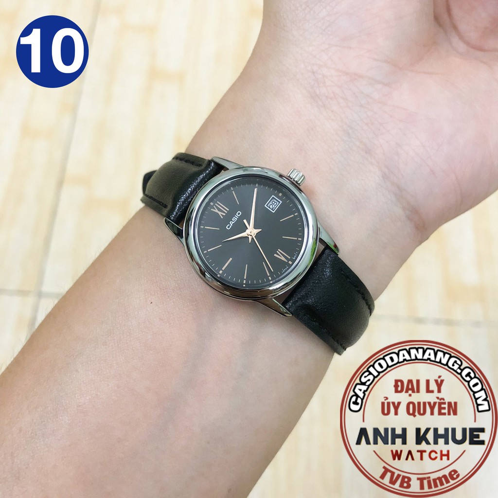 Đồng hồ nữ dây da Casio chính hãng Anh Khuê LTP-V002 Series (25mm)