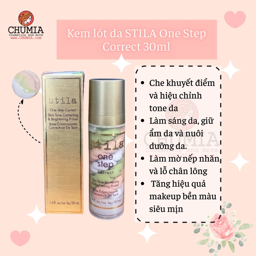 Kem lót trang điểm, kem lót làm đều màu da STILA 3 trong 1  - chumia