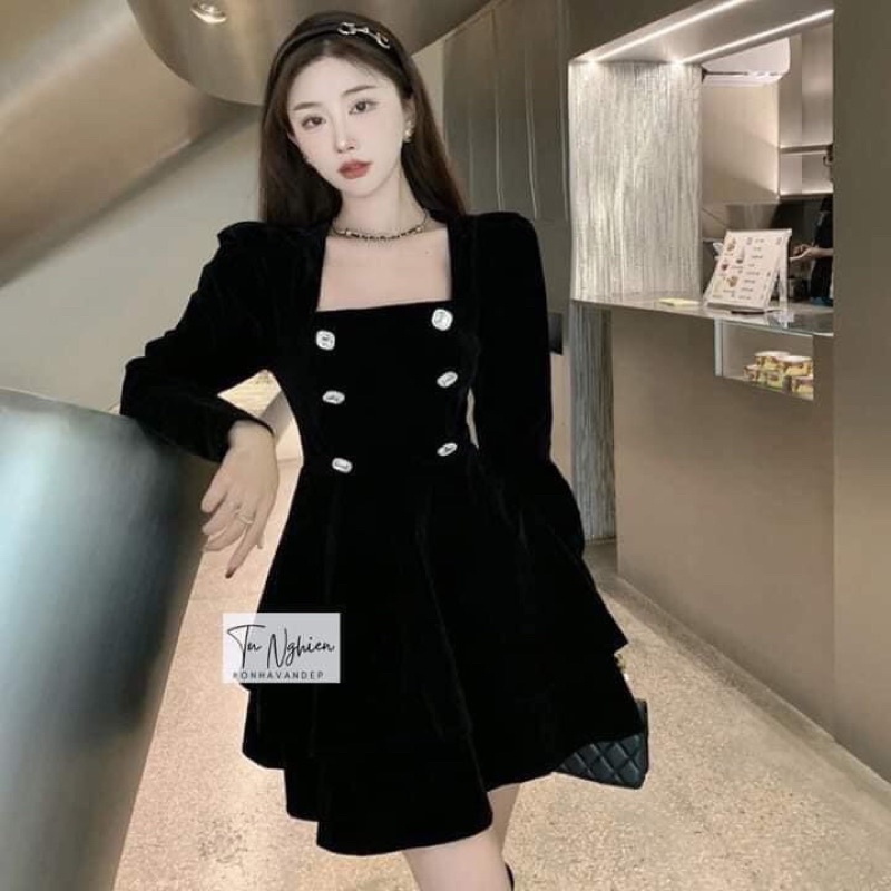 VÁY NHUNG 2 TẦNG - kèm hình thật