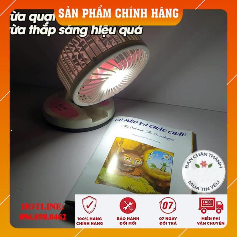 [CHÍNH HÃNG-FREESHIP] Quạt Tích Điện Mini Gấp Gọn, Quạt Để Bàn Mini, Quạt Mini Để Bàn Sạc Pin, Quạt Mini USB Siêu Mát