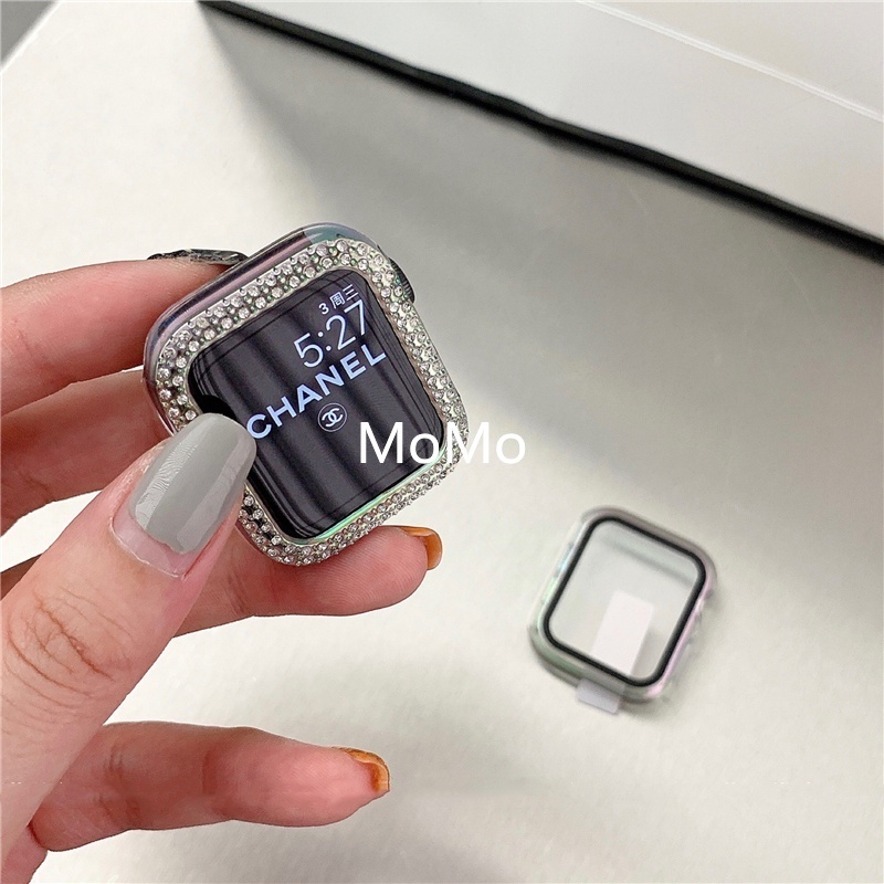 Ốp Bảo Vệ Đính Đá Cho Apple Watch Series 7 6 SE 5 4 45mm 41 40mm 44mm