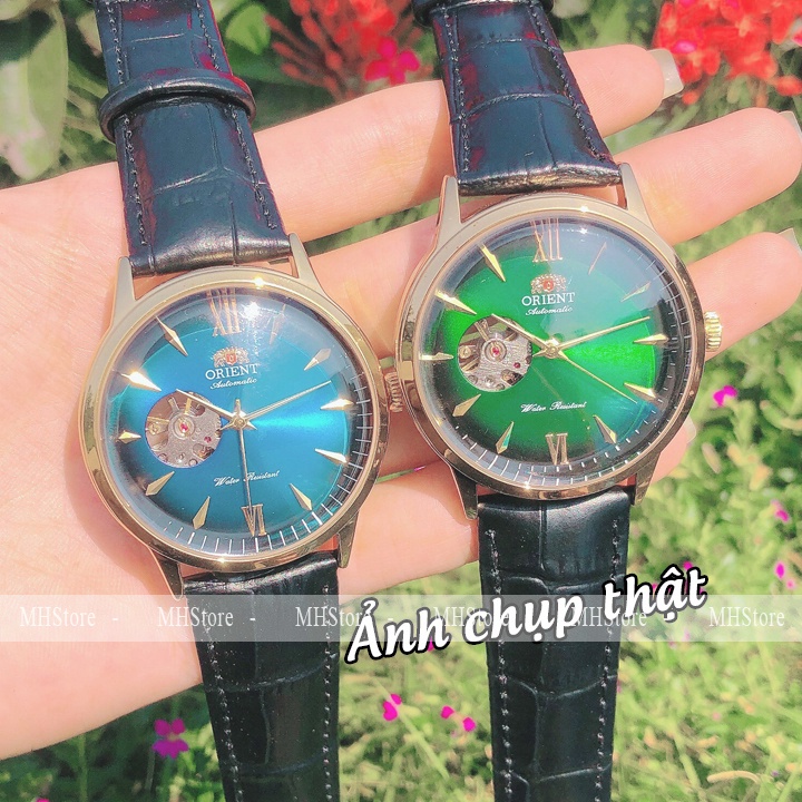 Đồng hồ cơ nam Orient dây da cao cấp, cơ tự động automatic, máy lộ cơ, đồng hồ cơ lộ máy sang trọng bảo hành 12 tháng