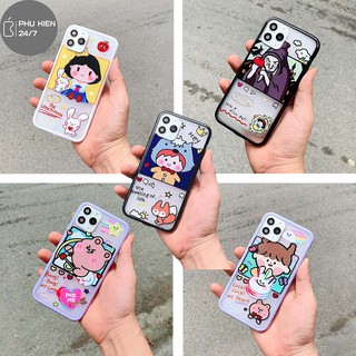 ỐP IPHONE VIỀN MÀU IN BÓNG HÌNH CUTE (IPHONE 7 PLUS/ X/ XS/ XS MAX/ 11/ 11 PRO/ 11 PRO MAX)