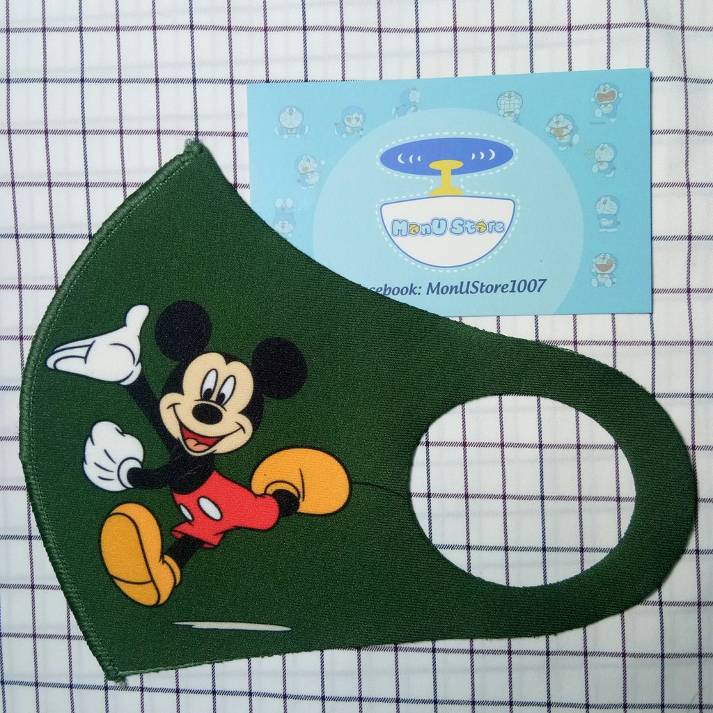 Khẩu trang vải su 3D hình chuột Mickey dễ thương cute | BigBuy360 - bigbuy360.vn