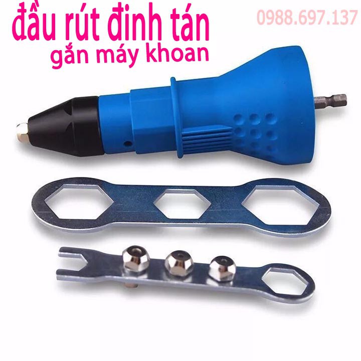 đầu rút đinh tán gắn máy khoan - đầu rút đinh rive MK