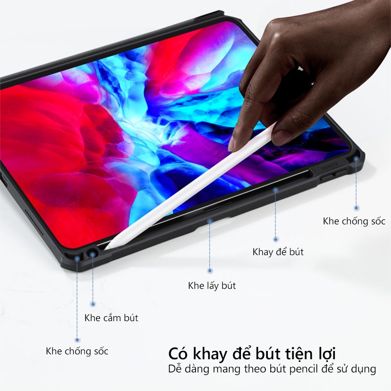 Ốp lưng XUNDD iPad Pro 11' ( M1 2021 / 2020 / 2018 ) Chống trầy, Chống sốc, Mặt lưng trong, Kiểu bao da mới