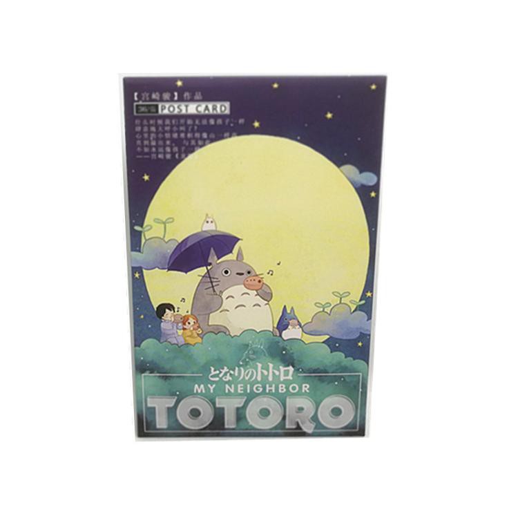 Bưu Thiếp Vẽ Tay Họa Tiết Hoạt Hình Totoro Dễ Thương