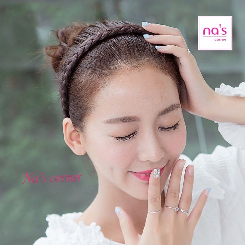 Băng Đô Bính To Tóc Giả Bờm Tuban Tết Bím Rít Tơ lớn Không Bóng có Răng Cài
