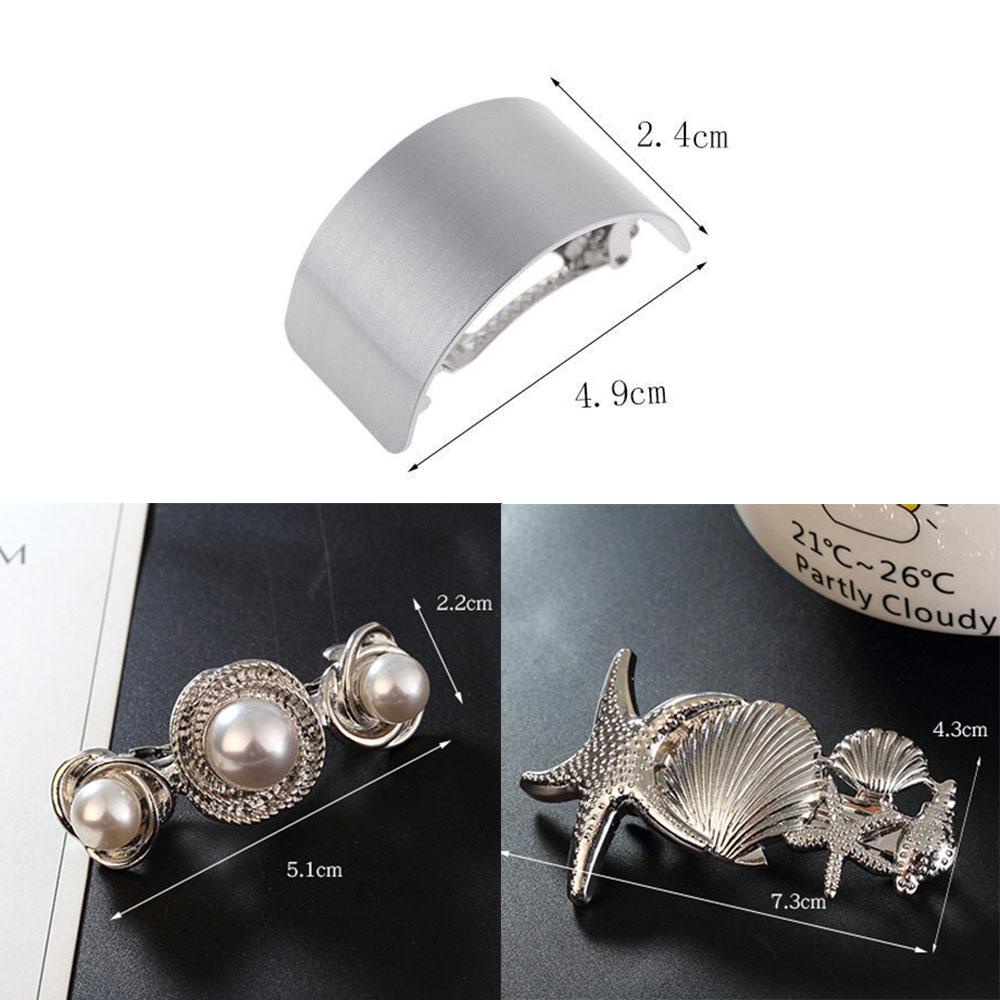 JARRED Kẹp Tóc Đuôi Ngựa Bằng Kim Loại Hình Sao Biển Đơn Giản Cho Nữ Giá Đỡ