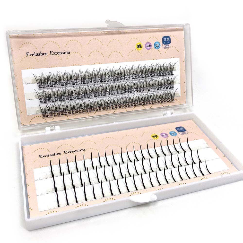 QQMALL Hộp Lông Mi Giả 180 Cụm Tự Nối Mi Tự Nhiên
