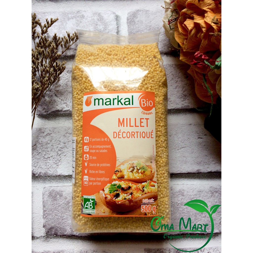Hạt kê hữu cơ đã bóc vỏ Markal 500g | BigBuy360 - bigbuy360.vn