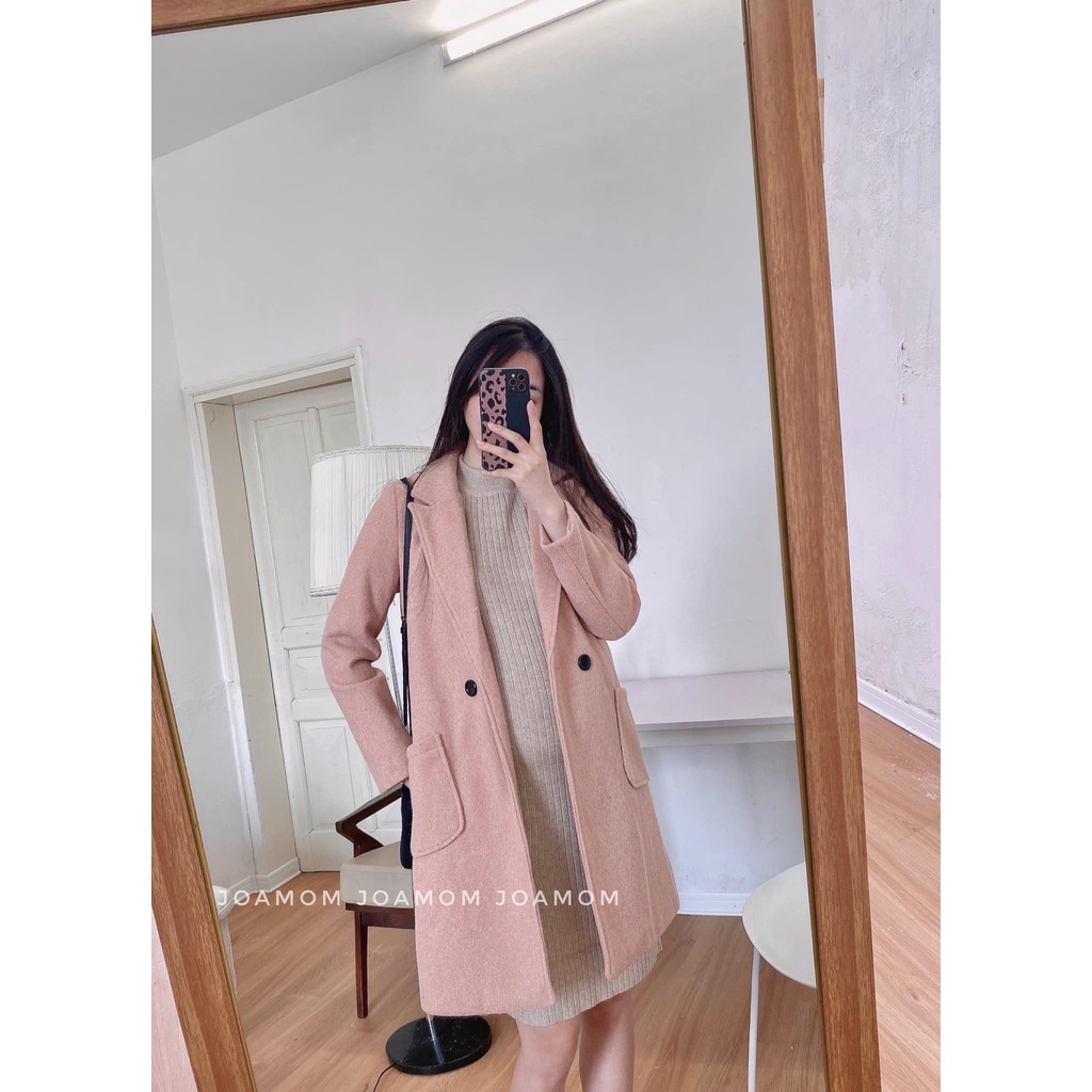 Áo khoác bầu dạ Hàn 2 lớp cao cấp dày dặn Joamom Ab125