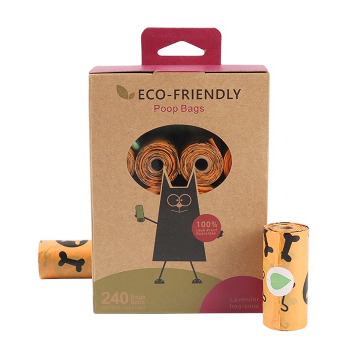Hộp 18 cuộn *Hoả Tốc* Túi đựng phân chó, túi nilon hốt phân chó mèo tự phân hủy EcoFriendly