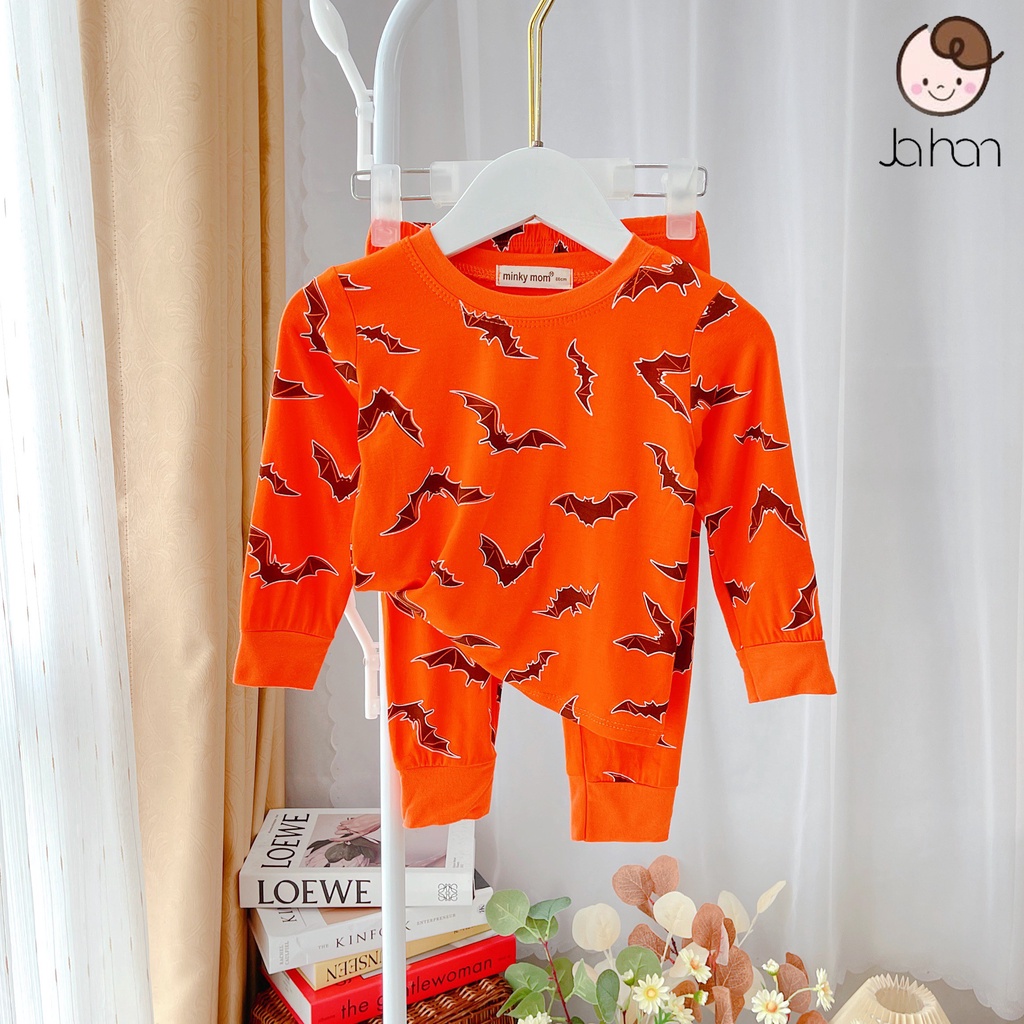 [SALE] Bộ Thun Lạnh Dài Tay Cho Bé Trai, Bé Gái Minky Mom Hoạ Tiết Gấu Trắng, Đồ Bộ Cho Bé Mặc Nhà MKMTD2225