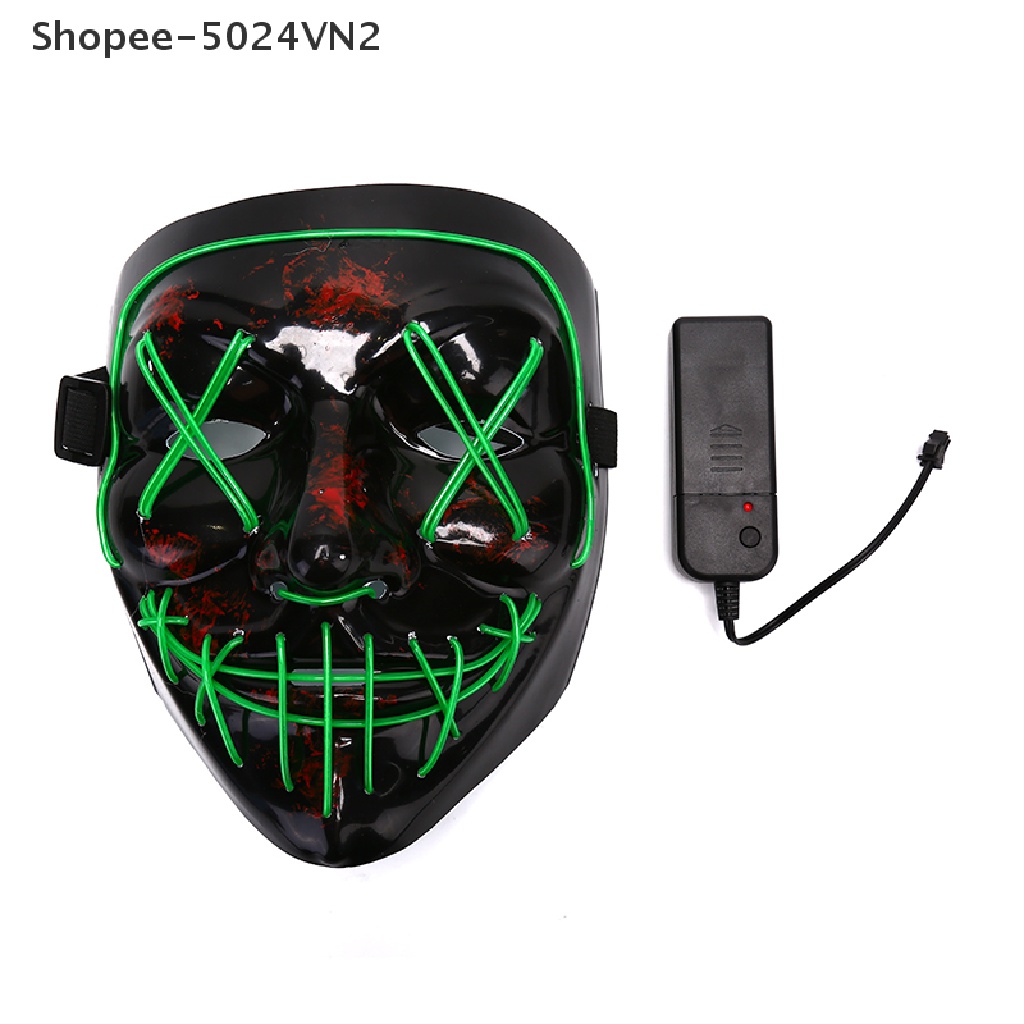[Mới &amp; Halloween &amp; halloween] Mặt Nạ EL Có Dây Đèn LED Phát Sáng Cho Bữa Tiệc