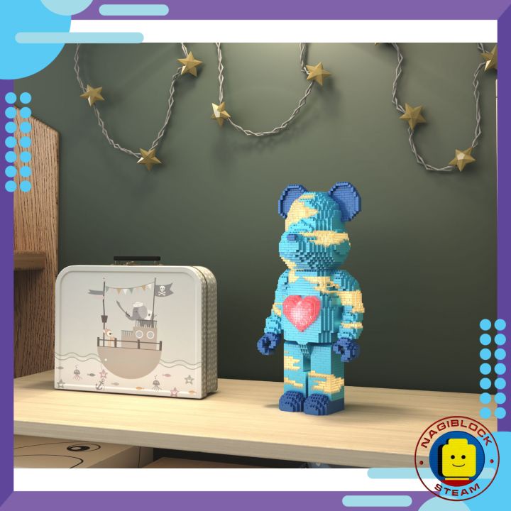 Mô hình lắp ráp Bearbrick nanoblock YKO P2155-P2162