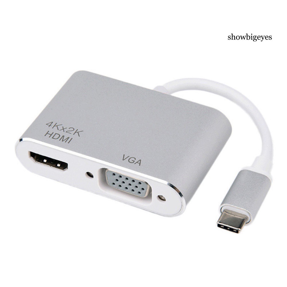 Bộ Chuyển Đổi Từ Cổng Usb C Sang Hdmi Vga 4k Hd Type-C Cho Macbook