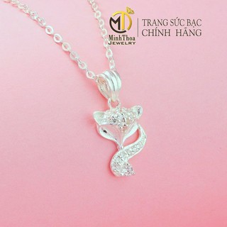 Dây chuyền nữ bạc đẹp, vòng cổ trang sức bạc hồ ly đính đá Minh Thoa JEWELRY